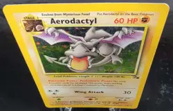 Aerodactyl Pokemon Fossil Holo Card Rare 1/62 Unlimited TCG 1999 Pokemon - Image 4
