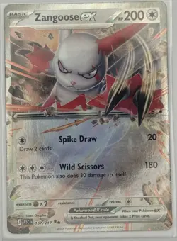 Zangoose EX 167/217 ASC Basic Holo Rare HP200 Pokemon TCG Card EN - Image 1