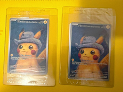 PIKACHU VAN GOGH WITH GREY FELT HAT SVP EN 085 PROMO POKEMON CARD-SEALED RARE - Image 1