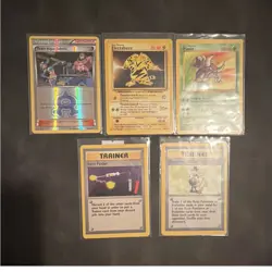 Pokemon TCG 1999 Vintage 5-Card Lot Electabuzz Pinsir Item Finder Holo - Image 1