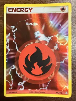 POKEMON CARD 2006 HOLON PHANTOMS FIRE ENERGY 106/110 HOLO - Image 1