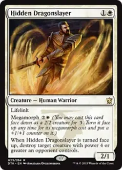 MTG 1x Hidden Dragonslayer Dragons of Tarkir Card Magic The Gathering - Image 1
