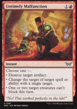 MTG - Untimely Malfunction - 161 - Duskmourn - NM - 2024 Magic The Gathering - Image 1