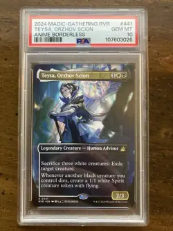 MTG Teysa, Orzhov Scion Borderless Anime Ravnica Remastered #441 PSA 10 Gem Mint - Image 1