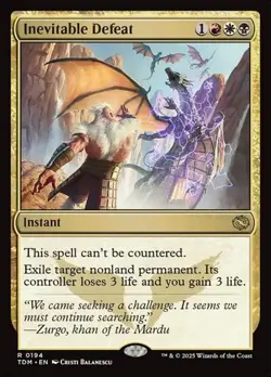 Inevitable Defeat - Foil TDM NM MTG - Image 1