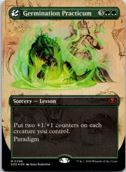 Germination Practicum (Borderless) 296 Secrets of Strixhaven Foil NM - Image 1