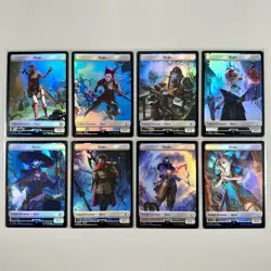 Final Fantasy HERO TOKENS Set of 8 - FOIL Full Art Magic the Gathering MTG NM - Image 1