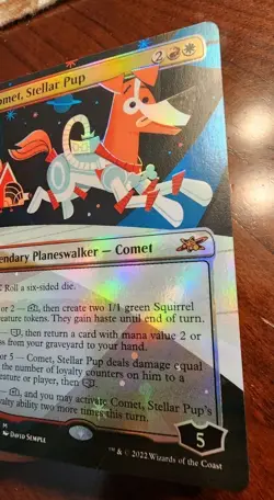 Comet, Stellar Pup (Borderless) - Unfinity (275) - NM - Foil - MTG - Image 4