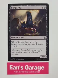 Magic the Gathering MTG Burglar Rat 069 RVR Ravnica Remastered common - MN - Image 1