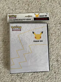 Pokemon 25th Anniversary First Partner Collector's Binder Jumbo Cards + Pikachu - Image 1
