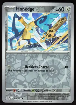 Honedge 131/182 Common Paradox Rift Pokemon Reverse Holo Near Mint - Image 1