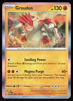 Groudon 093/182 Rare Paradox Rift Pokemon Holo Near Mint - Image 1