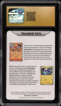 Pokemon Obsidian Flames Trainer Tips Insert Card Charizard CGC 10 Pristine - Image 2