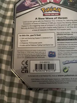 Pokemon TCG V Heroes Tin - Espeon V - Factory Sealed - Image 4