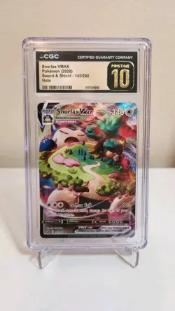 Snorlax VMAX 142/202 CGC PRISTINE 10 Sword & Shield Pokemon - Image 1