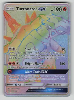 Turtonator GX (Secret) 148/145 Holo Secret Rare Guardians Rising Pokemon MP - Image 1