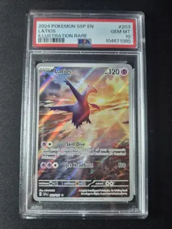 PSA 10 LATIOS 203/191 ILLUSTRATION RARE 2024 POKEMON SSP EN SURGING SPARK PSA 10 - Image 1