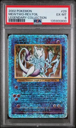 Mewtwo Reverse Holo #29 2002 Pokemon Legendary Coll. PSA 6 - Image 1