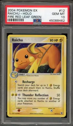 Pokemon Raichu EX Fire Red & Leaf Green Holo Rare #12 PSA 10 Gem Mint - Image 1