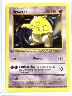 Pokemon TCG Drowzee #49 1st Edition Shadowless 1999 Base Set - Image 1