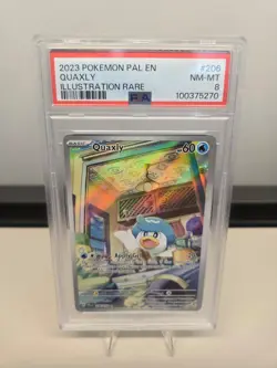 PSA 8 Pokemon Quaxly 206/193 Sv02: Paldea Evolved Illustration Rare Holo - Image 1