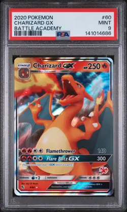 2020 POKEMON BATTLE ACADEMY #60 CHARIZARD GX PSA 9 - Image 1