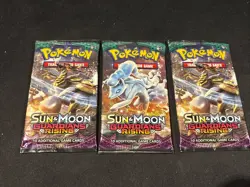 (x3) Pokemon TCG Sun and Moon Guardians Rising Booster Packs Factory Sealed - Image 1