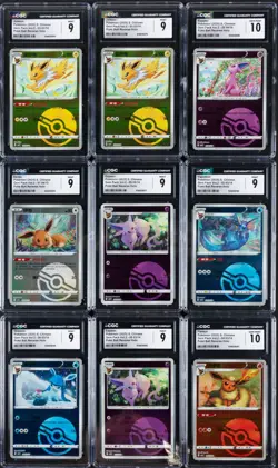 Lot of (9) Pokemon S. Chinese Gem Pack Vol. 2 Poke Ball Rev Holo CGC MINT 9 - Image 1