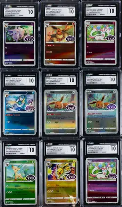Lot of (9) Pokemon S. Chinese Gem Pack Vol. 2 Set Logo Rev Holo CGC GEM MINT 10 - Image 1