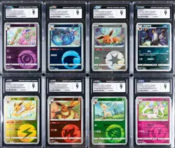 Lot of (8) Pokemon S. Chinese Vol. 2 Energy Symbol Rev Holo CGC MINT 9 - Image 1
