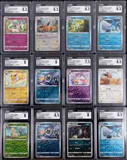 Lot of (12) 2025 Pokemon S. Chinese Vol. 2 Prismatic/Stars Holo CGC 7.5- 8.5 - Image 1