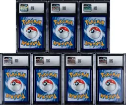 Lot of (7) Pokemon S. Chinese Gem Pack Vol. 2 Energy Symbol Rev Holo CGC MINT 9 - Image 2