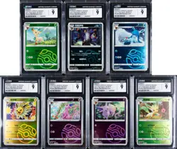 Lot of (7) Pokemon S. Chinese Gem Pack Vol. 2 Master Ball Rev Holo CGC MINT 9 - Image 1