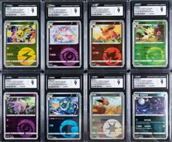 Lot of (8) 2025 Pokemon S. Chinese Vol. 2 Energy Symbol Rev Holo CGC MINT 9 - Image 1