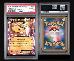 Pokemon Pikachu EX Legendary Shine Coll. 1st Edition Japanese Holo #008 PSA 10 - Image 1