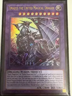YUGIOH- Timaeus The United Magical Dragon - MZMU-EN012 - Ultra Rare 1st Ed. - Image 1