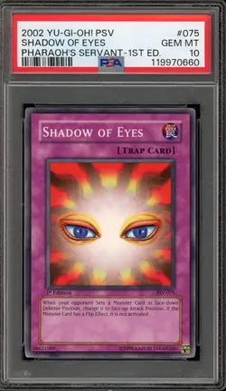 Yu-Gi-Oh! Shadow of Eyes Pharaoh's Servant 1st Edition PSV-075 PSA 10 Gem Mint - Image 1