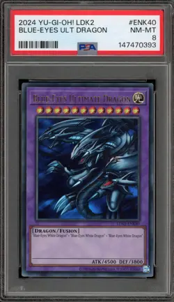 Yu-Gi-Oh! Blue-Eyes Ultimate Dragon LDK2-ENK40 PSA 8 - Image 1