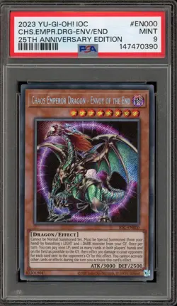 Yu-Gi-Oh! Chaos Emperor Dragon Envoy of the End 25th Anniversary IOC-EN000 PSA 9 - Image 1