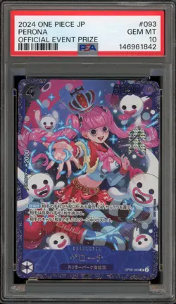 One Piece CCG Perona Official Event Prize Japanese OP06-093 PSA 10 Gem Mint - Image 1