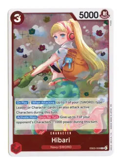 Hibari EB03-008 R Foil One Piece Extra Booster: One Piece Heroines Edition NM - Image 1
