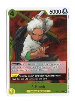S-Hawk OP08-114 R Foil One Piece Two Legends English NM - Image 1