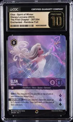 2023 DISNEY LORCANA THE FIRST CHAPTER ELSA - SPIRIT OF WINTER CGC 10 PRISTINE - Image 1