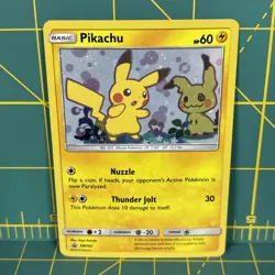 Pikachu Promo SM162 Team Up Blister Pokemon Card Excellent LP Sun & Moon Boxed - Image 1