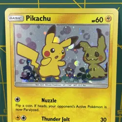 Pikachu Promo SM162 Team Up Blister Pokemon Card Excellent LP Sun & Moon Boxed - Image 3
