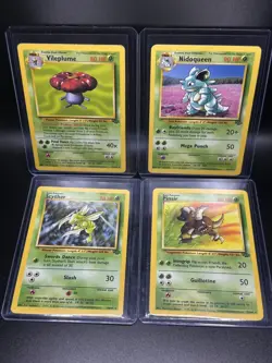 Pokemon Card Vintage Jungle Lot X4: Vileplume Nidoqueen Scyther Pinsir - Image 1