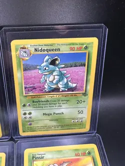 Pokemon Card Vintage Jungle Lot X4: Vileplume Nidoqueen Scyther Pinsir - Image 3