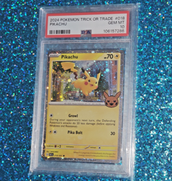 PSA 10 Pikachu #18 2024 Trick or Trade Halloween Cosmos Pokemon Card Free Ship - Image 1