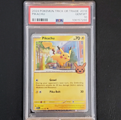 PSA 10 Pikachu #18 2024 Trick or Trade Halloween Cosmos Pokemon Card Free Ship - Image 2