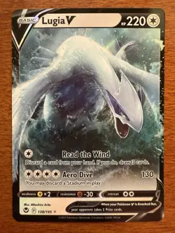 Pokemon Card Lugia V 138/195 Sword & Shield Silver Tempest NM - Image 1